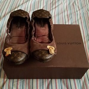 LV Ballet shoes with LV locket